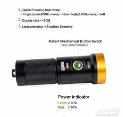 large TORCH SCUBALAMP RD95 4000 LUMENS BALIDIVESHOP 3